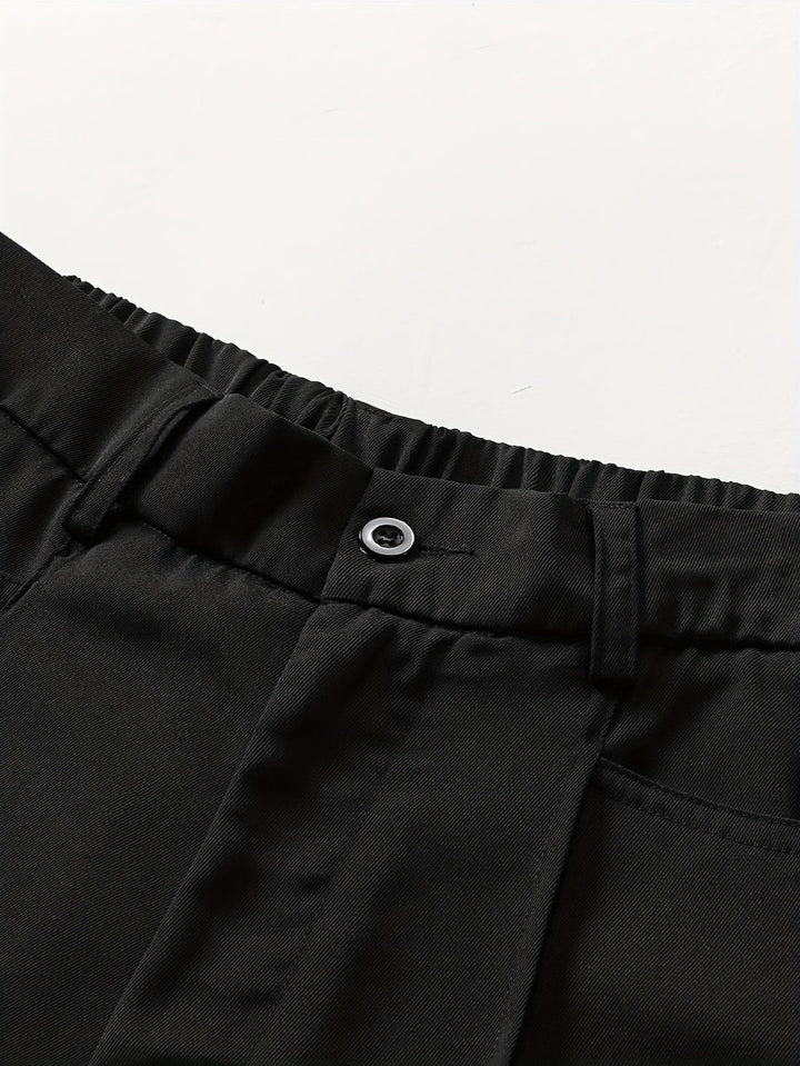 Men's Wide Trousers | Casual Loose Fit | Pleated & Stylish | Perfect for Work & Office