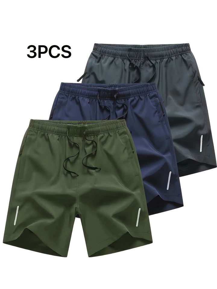 Men's Sports Shorts | Quick-Drying & Breathable | Drawstring & Zipper Pockets | Summer & Outdoor