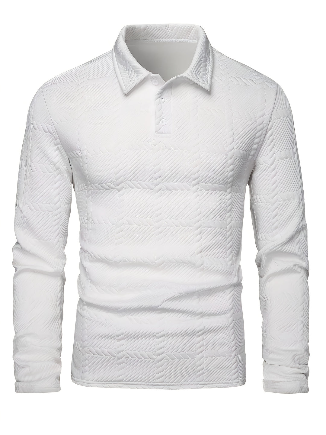 Men's Polo Shirt | Knitted Jacquard | Stylish & Casual | Spring & Autumn
