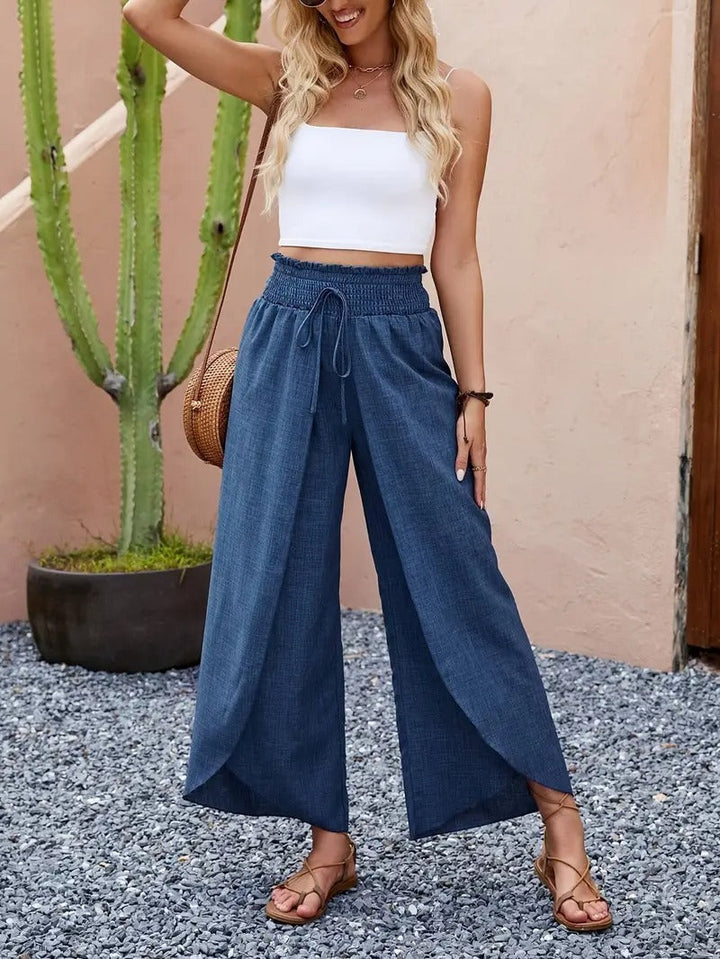 Trousers for Women | Wide Legs and Layered Style | Perfect for Holidays and Summer