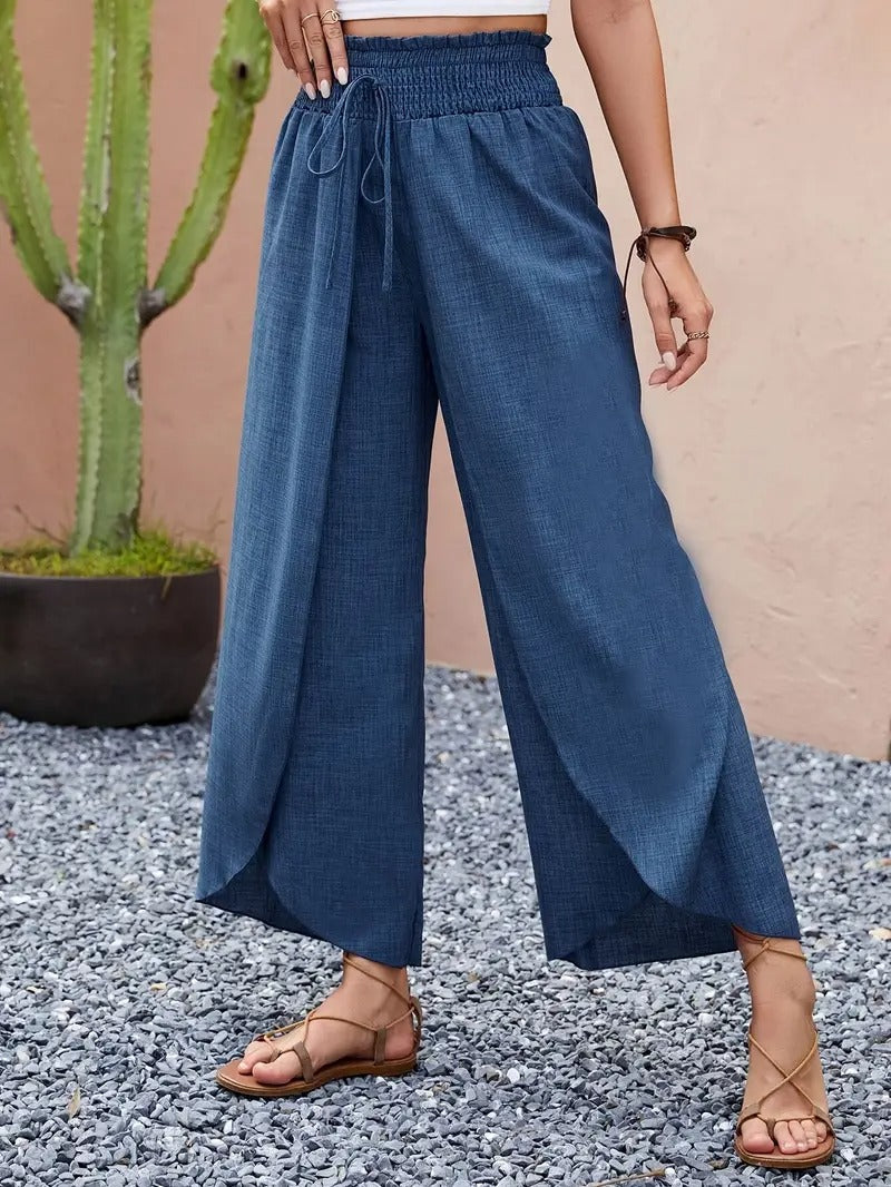 Trousers for Women | Wide Legs and Layered Style | Perfect for Holidays and Summer