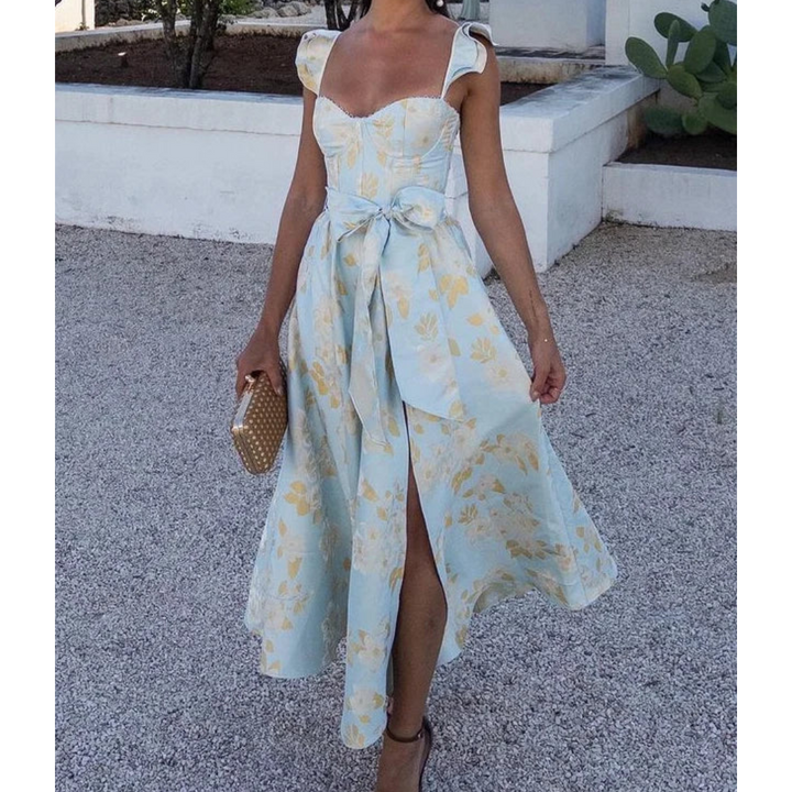Women’s Summer Dress | Bohemian Style | Sleeveless & Long | Floral Pattern