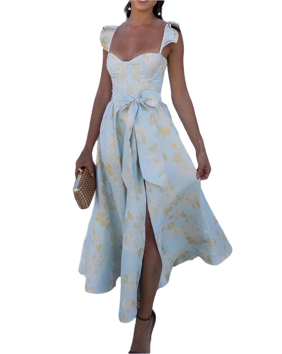 Women’s Summer Dress | Bohemian Style | Sleeveless & Long | Floral Pattern