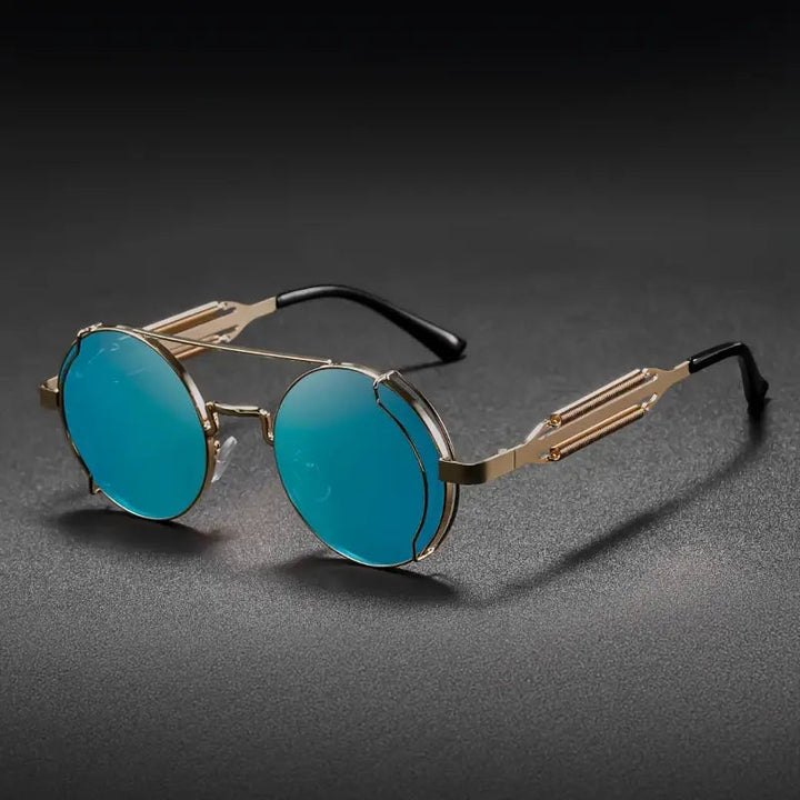 Men's Sunglasses | Steampunk Design | Polarized Lenses | Metal Frame & UV Protection