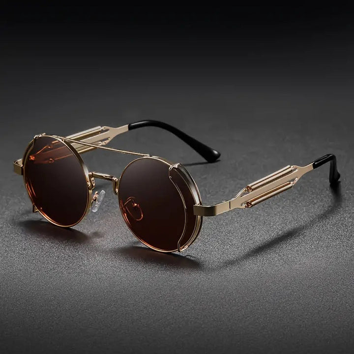Men's Sunglasses | Steampunk Design | Polarized Lenses | Metal Frame & UV Protection