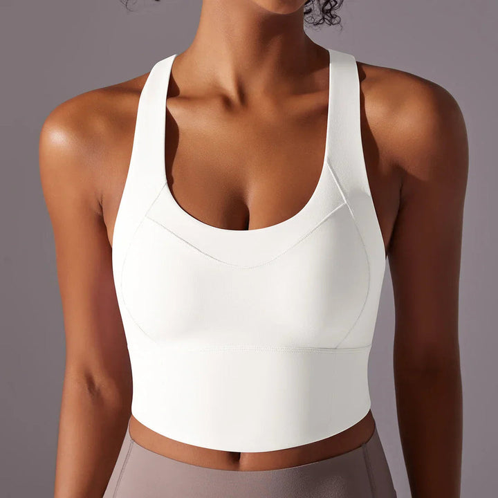 Women's Sports Bra | Fitted & Stretchy | Nylon Crop Top | Yoga & Training