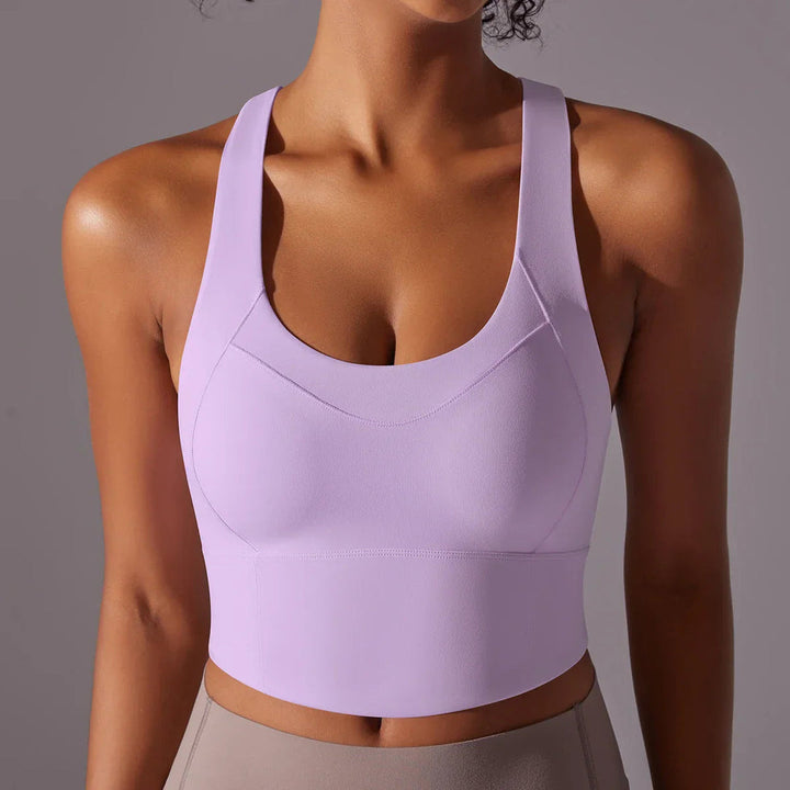 Women's Sports Bra | Fitted & Stretchy | Nylon Crop Top | Yoga & Training