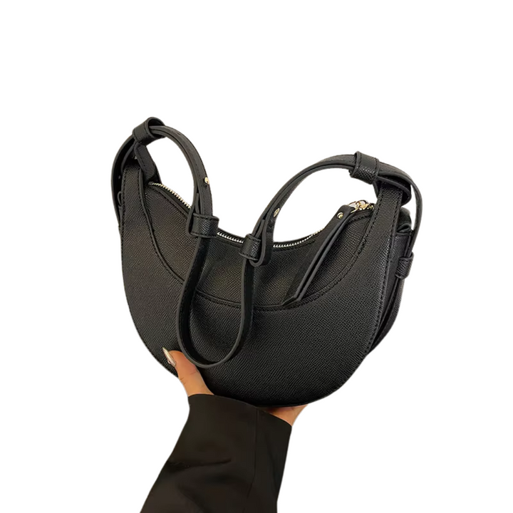 Women's Handbag | Half-Moon Shaped Crossbody | Retro & Luxurious Design | PU Leather
