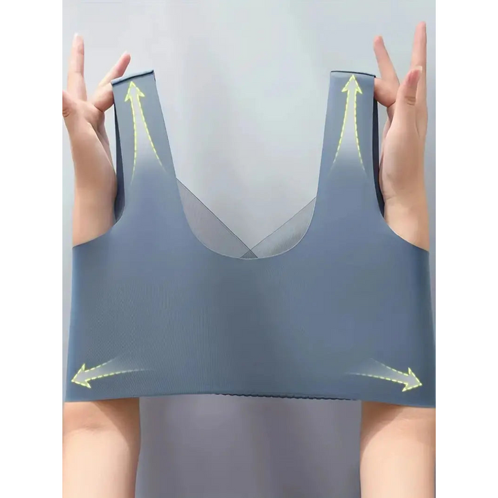Lace Bra for Women | Deep V-Neck | Push-up Effect | Ice Silk | Comfortable & Elegant