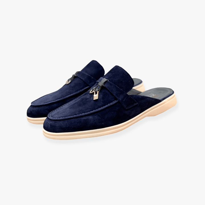 Women's Mules | Slip-On Comfort | Chic Buckle Detail | Faux Leather