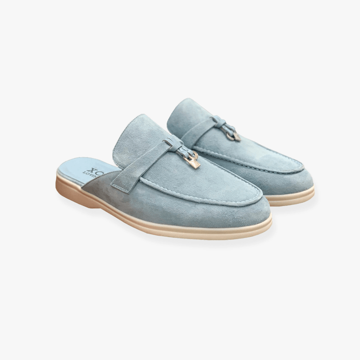 Women's Mules | Slip-On Comfort | Chic Buckle Detail | Faux Leather