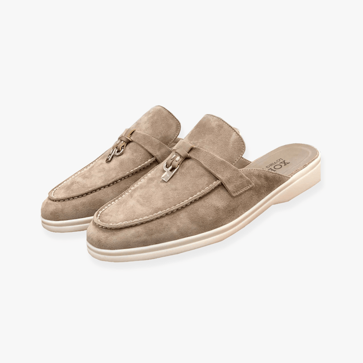 Women's Mules | Slip-On Comfort | Chic Buckle Detail | Faux Leather