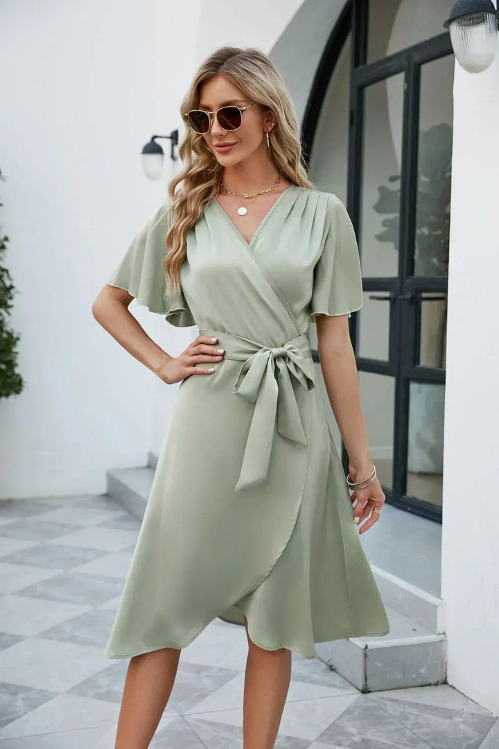 Women's Summer Dress | V-Neckline | Lightweight & Breathable | Relaxed Fit