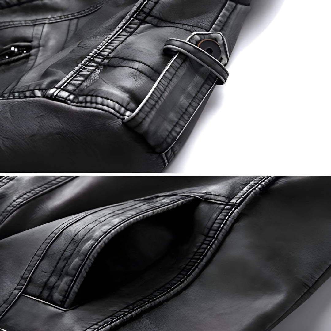 Men’s Winter Jacket | Moto-Style with Chest Pockets | Casual Clothing