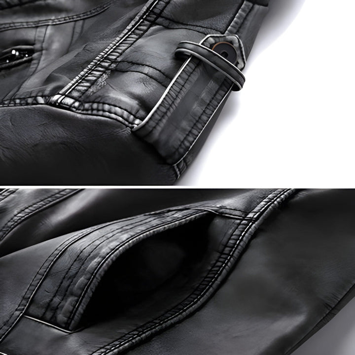 Men’s Winter Jacket | Moto-Style with Chest Pockets | Casual Clothing