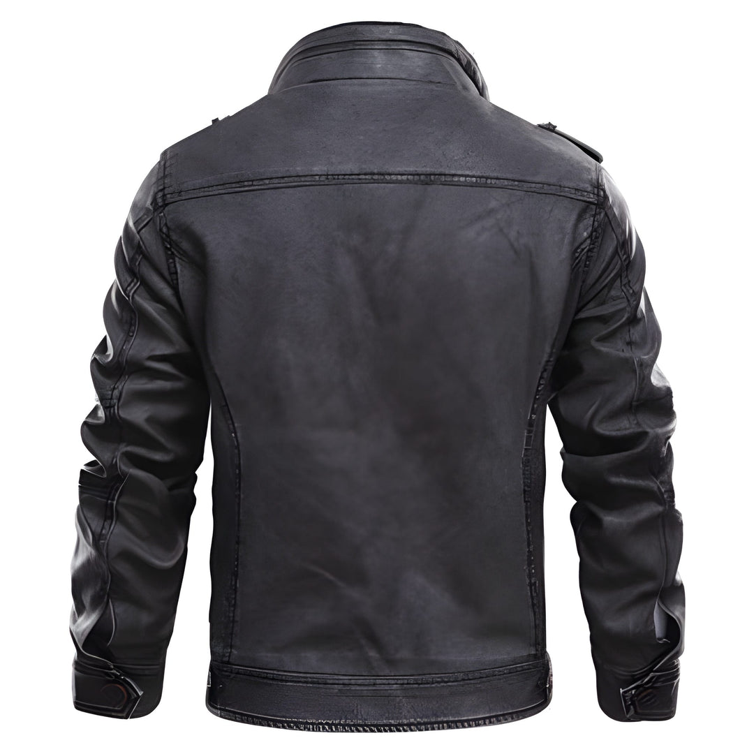 Men’s Winter Jacket | Moto-Style with Chest Pockets | Casual Clothing
