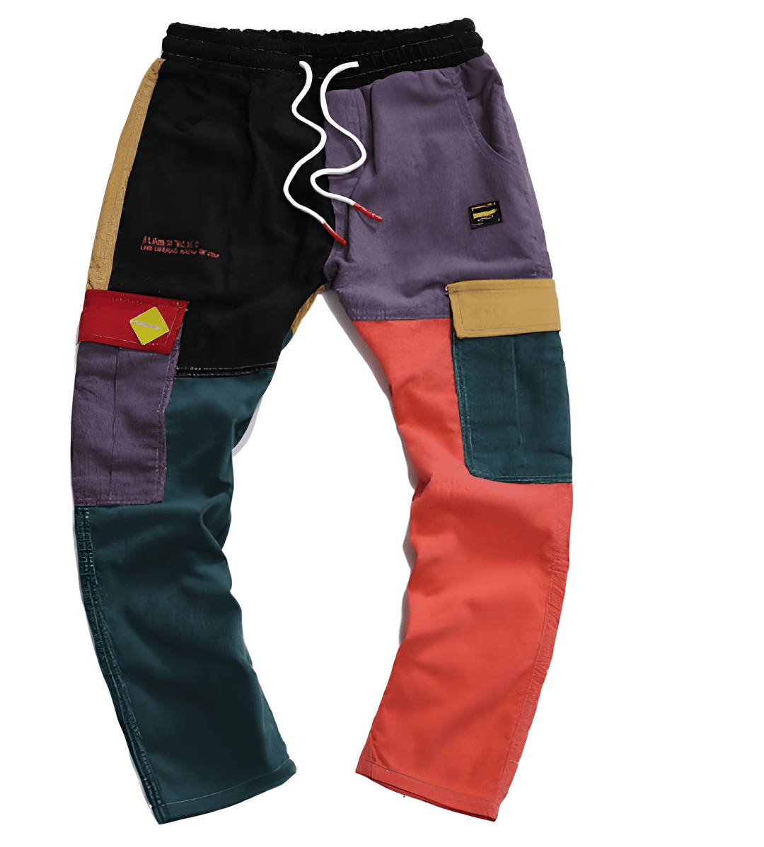 Men’s Jogging Pants | Corduroy Look | Elastic Waist & Patchwork | Polyester