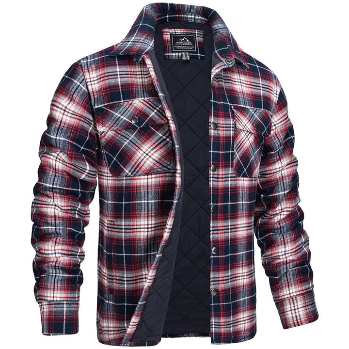 Men's Jacket | Checkered Flannel Lumberjack Style | Warm & Durable | Cotton Blend