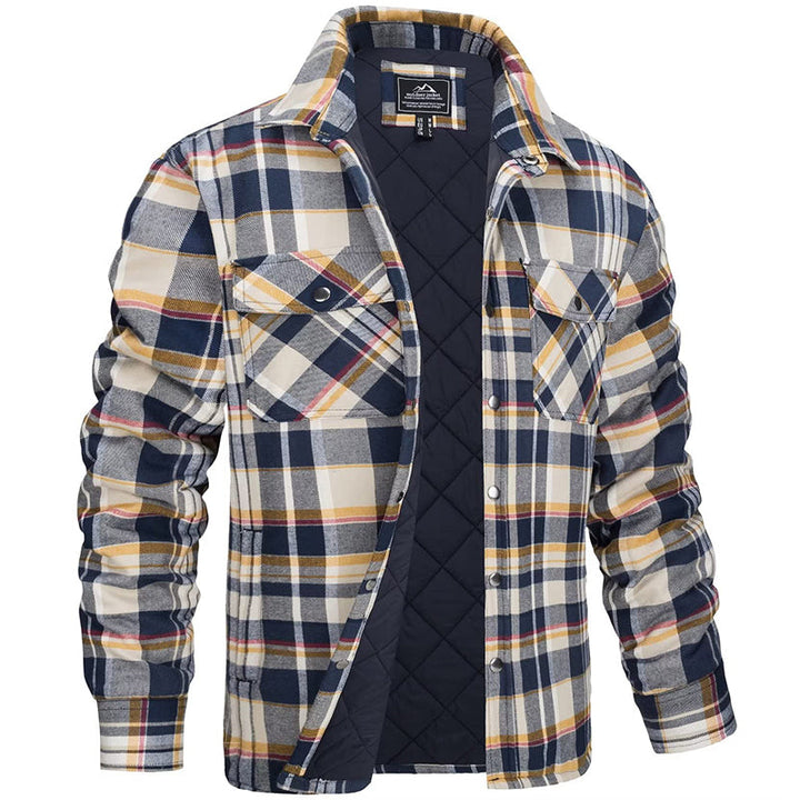 Men's Jacket | Checkered Flannel Lumberjack Style | Warm & Durable | Cotton Blend