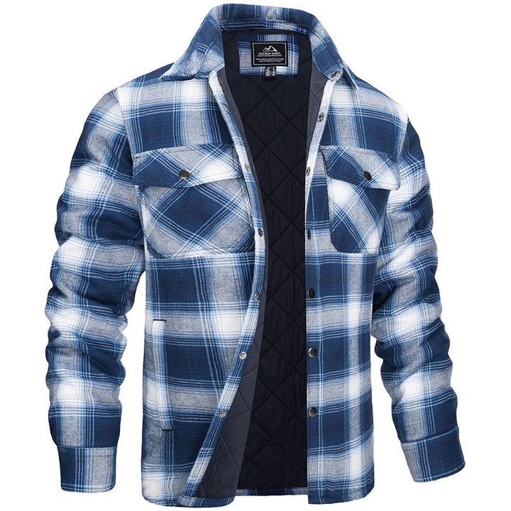 Men's Jacket | Checkered Flannel Lumberjack Style | Warm & Durable | Cotton Blend