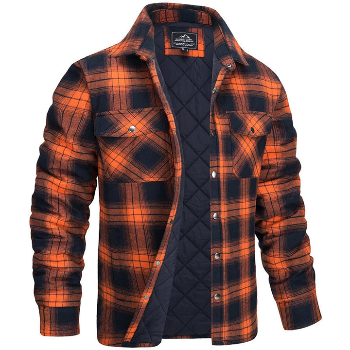 Men's Jacket | Checkered Flannel Lumberjack Style | Warm & Durable | Cotton Blend