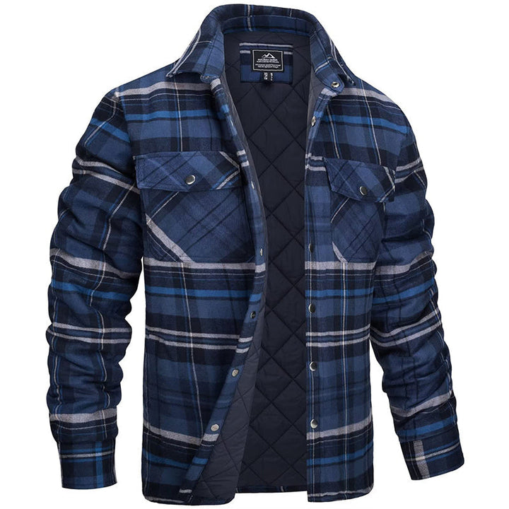 Men's Jacket | Checkered Flannel Lumberjack Style | Warm & Durable | Cotton Blend