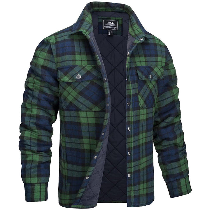 Men's Jacket | Checkered Flannel Lumberjack Style | Warm & Durable | Cotton Blend