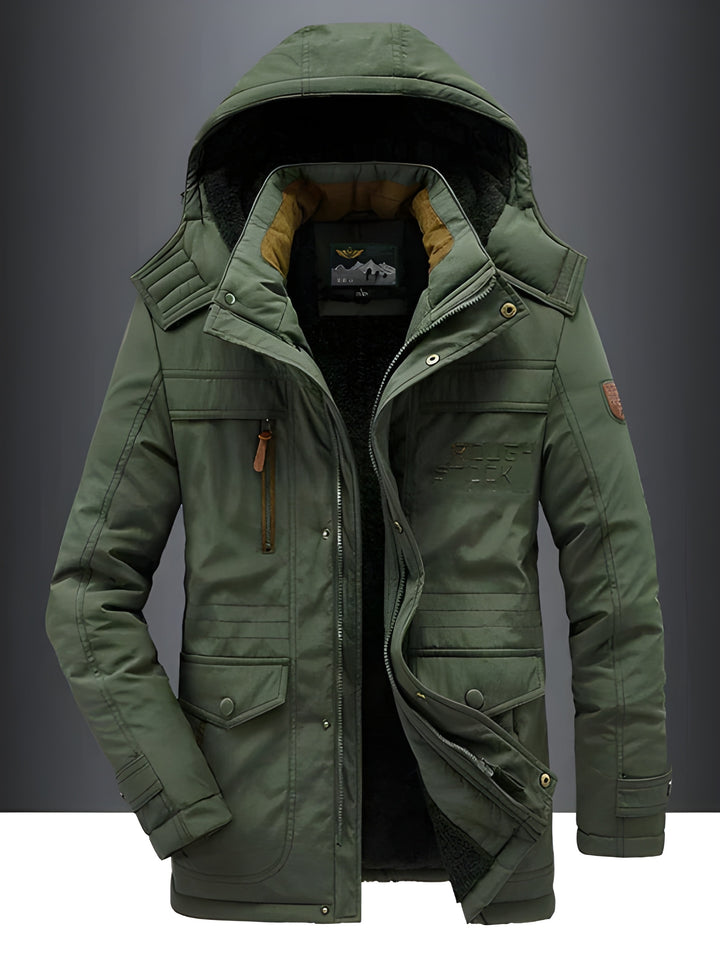 Men’s Winter Jacket | Cozy Lining & Functional Pockets | Poly Cotton Blend