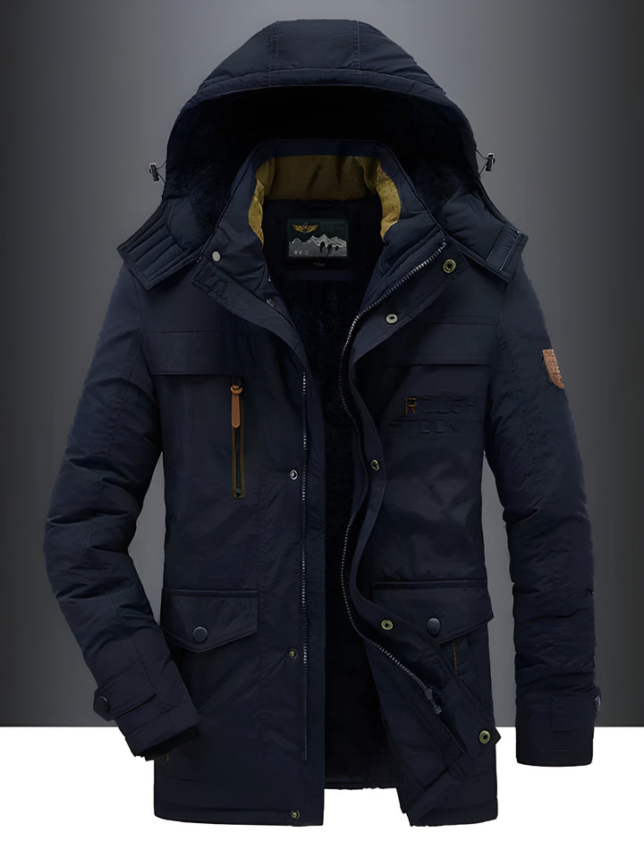 Men’s Winter Jacket | Cozy Lining & Functional Pockets | Poly Cotton Blend