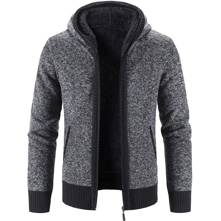Men’s Fleece Vest | Warm & Stylish | Hooded Design & Knitted Texture | Polyester