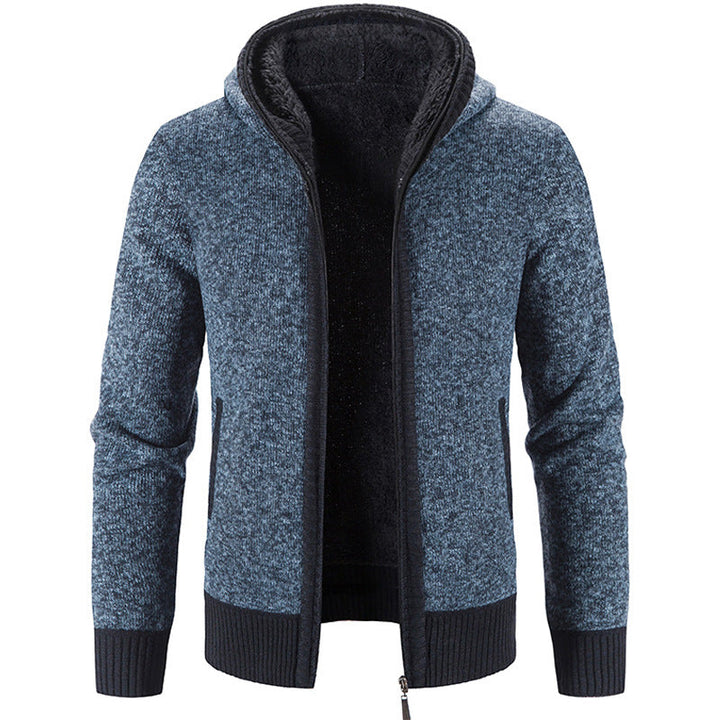 Men’s Fleece Vest | Warm & Stylish | Hooded Design & Knitted Texture | Polyester