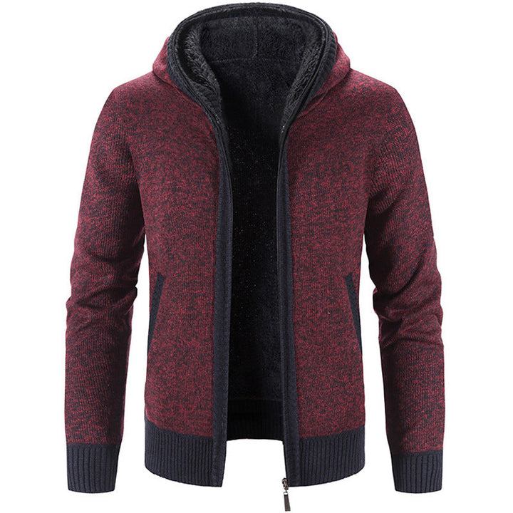 Men’s Fleece Vest | Warm & Stylish | Hooded Design & Knitted Texture | Polyester