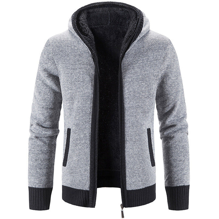 Men’s Fleece Vest | Warm & Stylish | Hooded Design & Knitted Texture | Polyester