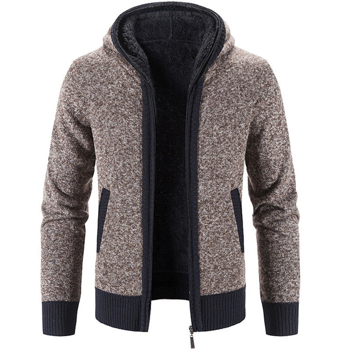 Men’s Fleece Vest | Warm & Stylish | Hooded Design & Knitted Texture | Polyester