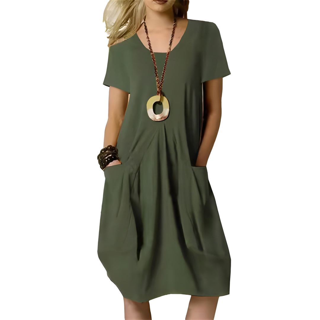 Women’s Dress | Knee-Length & Elegant | Lightweight & Breathable Fabric | Polyester