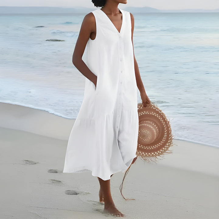 Women’s Dress | Premium V-Neckline | Lightweight & Elegant Fit | Polyester