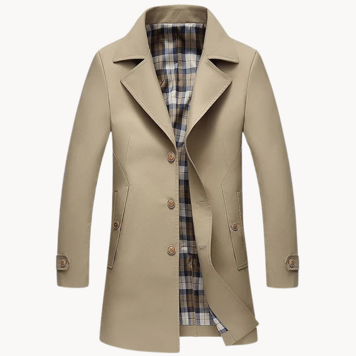 Timeless Trench Coat for Men | Elegant & Versatile | Classic Cut & Premium Comfort | Polyester
