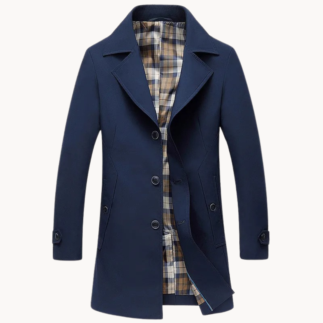 Timeless Trench Coat for Men | Elegant & Versatile | Classic Cut & Premium Comfort | Polyester
