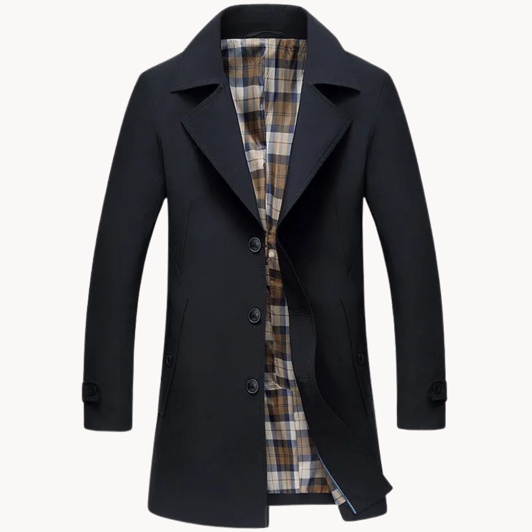 Timeless Trench Coat for Men | Elegant & Versatile | Classic Cut & Premium Comfort | Polyester