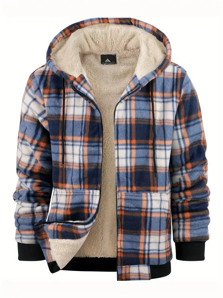 Men’s Jacket | Cozy Warmth & Timeless Style | Soft Lining & Check Pattern | Cotton/polyester