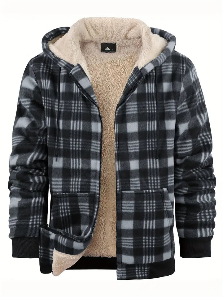 Men’s Jacket | Cozy Warmth & Timeless Style | Soft Lining & Check Pattern | Cotton/polyester