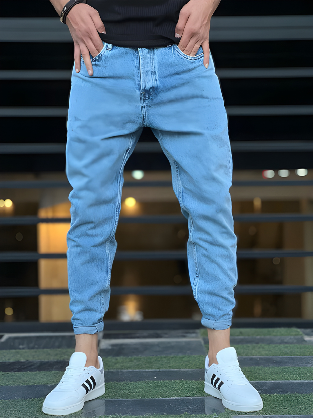 Men’s Jeans | Skinny Slim Fit | Ripped Streetwear Style | Stretch Denim