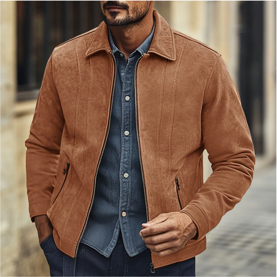 Men’s Suede Jacket | Chic & Comfortable | Unique Design | Premium Suede