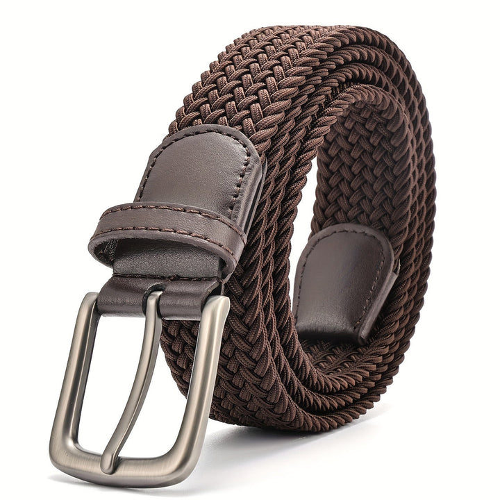Men's Woven Belt | Stretch Fit | Casual & Golf Wear | Durable Polyester & Alloy Buckle
