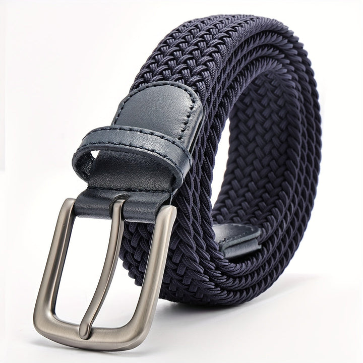 Men's Woven Belt | Stretch Fit | Casual & Golf Wear | Durable Polyester & Alloy Buckle