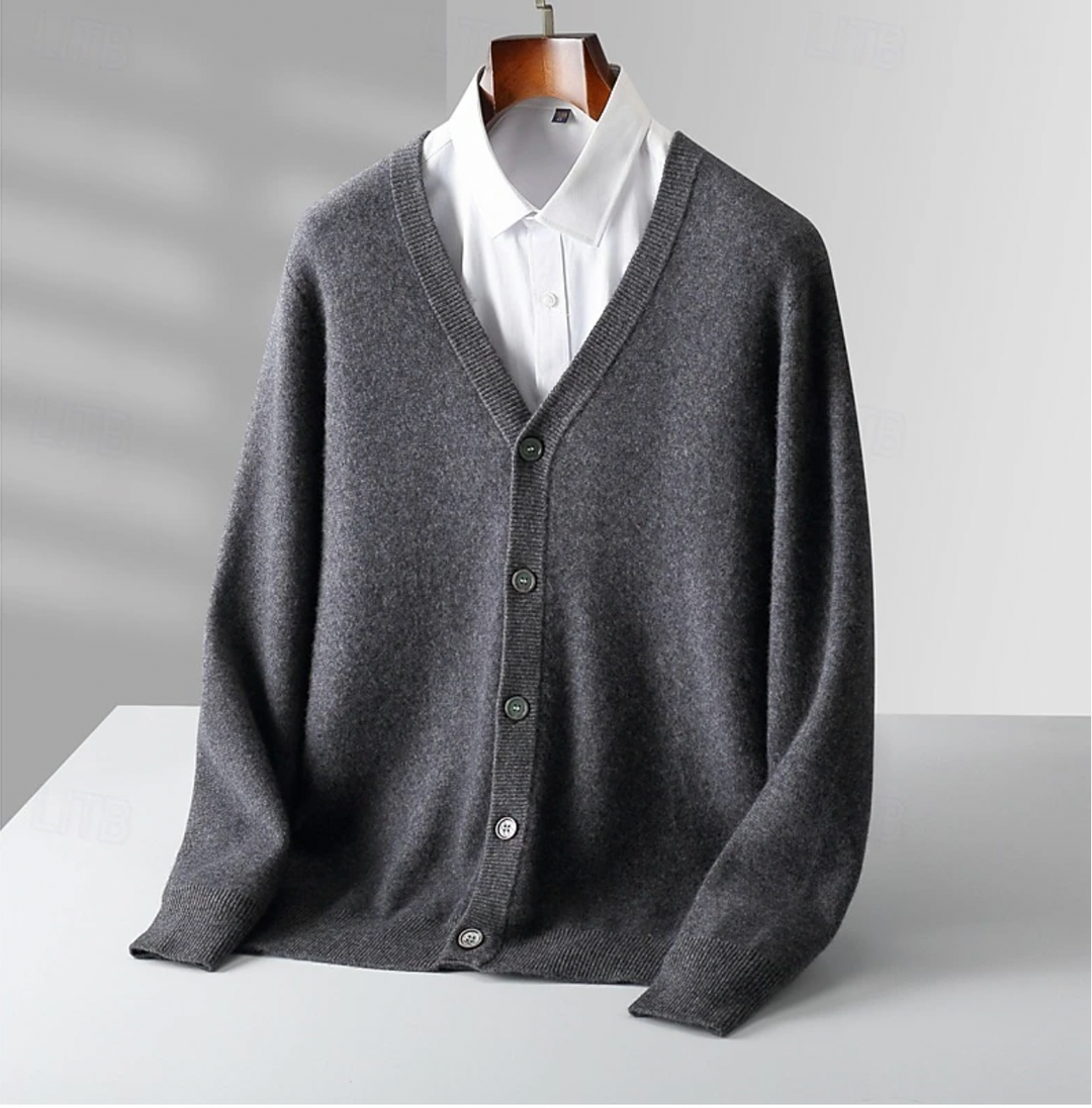 Men's Wool Vest | Classic V-Neck with Button Closure | Elegant & Comfortable | Wool