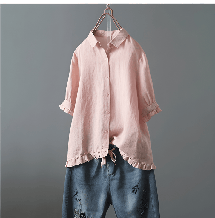 Women's Blouse | Elegant & Versatile | Breathable Comfort | Cotton/Linen