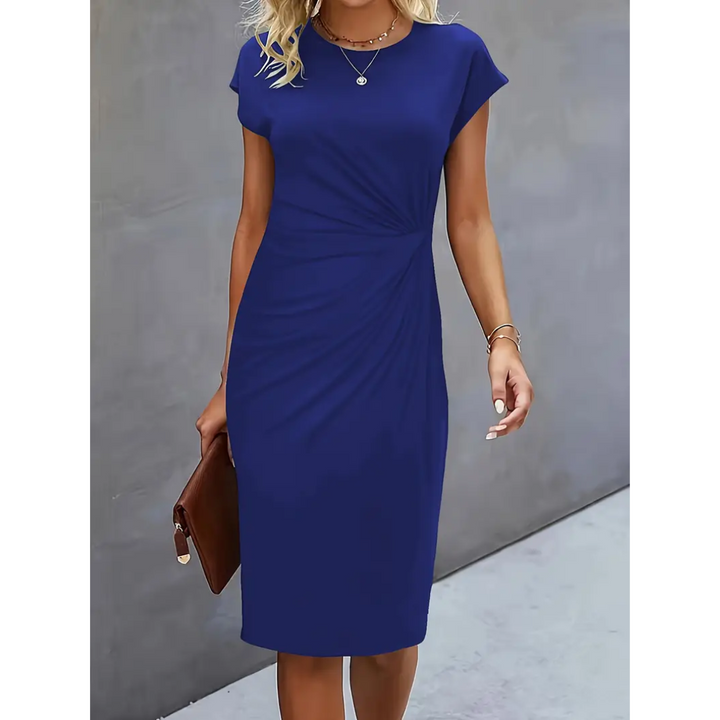 Women's Bodycon Dress | Ruched Design | Flattering & Elegant Fit | Polyester Cotton