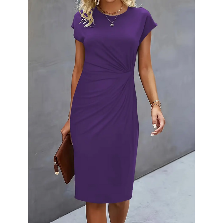 Women's Bodycon Dress | Ruched Design | Flattering & Elegant Fit | Polyester Cotton