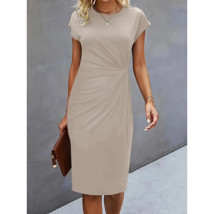 Women's Bodycon Dress | Ruched Design | Flattering & Elegant Fit | Polyester Cotton